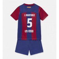 Dječji Nogometni Dres Barcelona Inigo Martinez #5 Domaci 2023-24 Kratak Rukav (+ Kratke hlače)